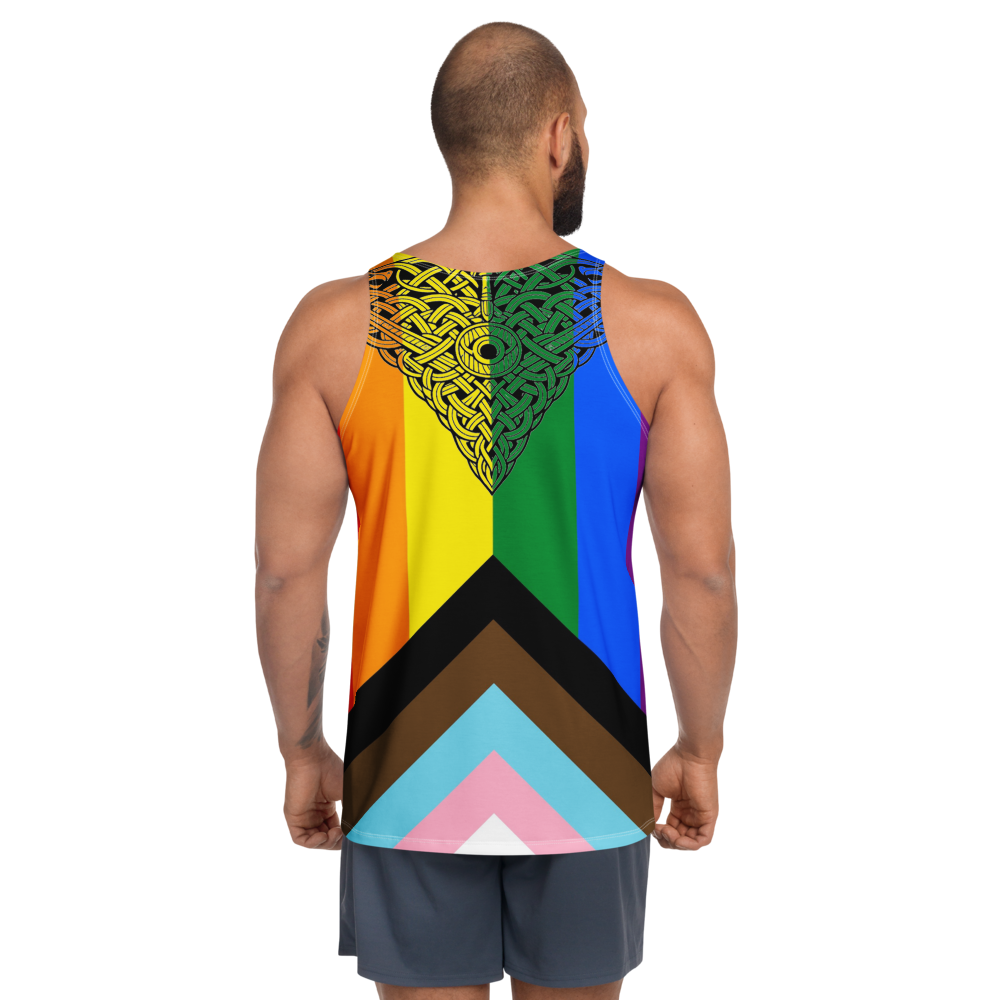 Warrior tattoo Progress pride flag Tank Top